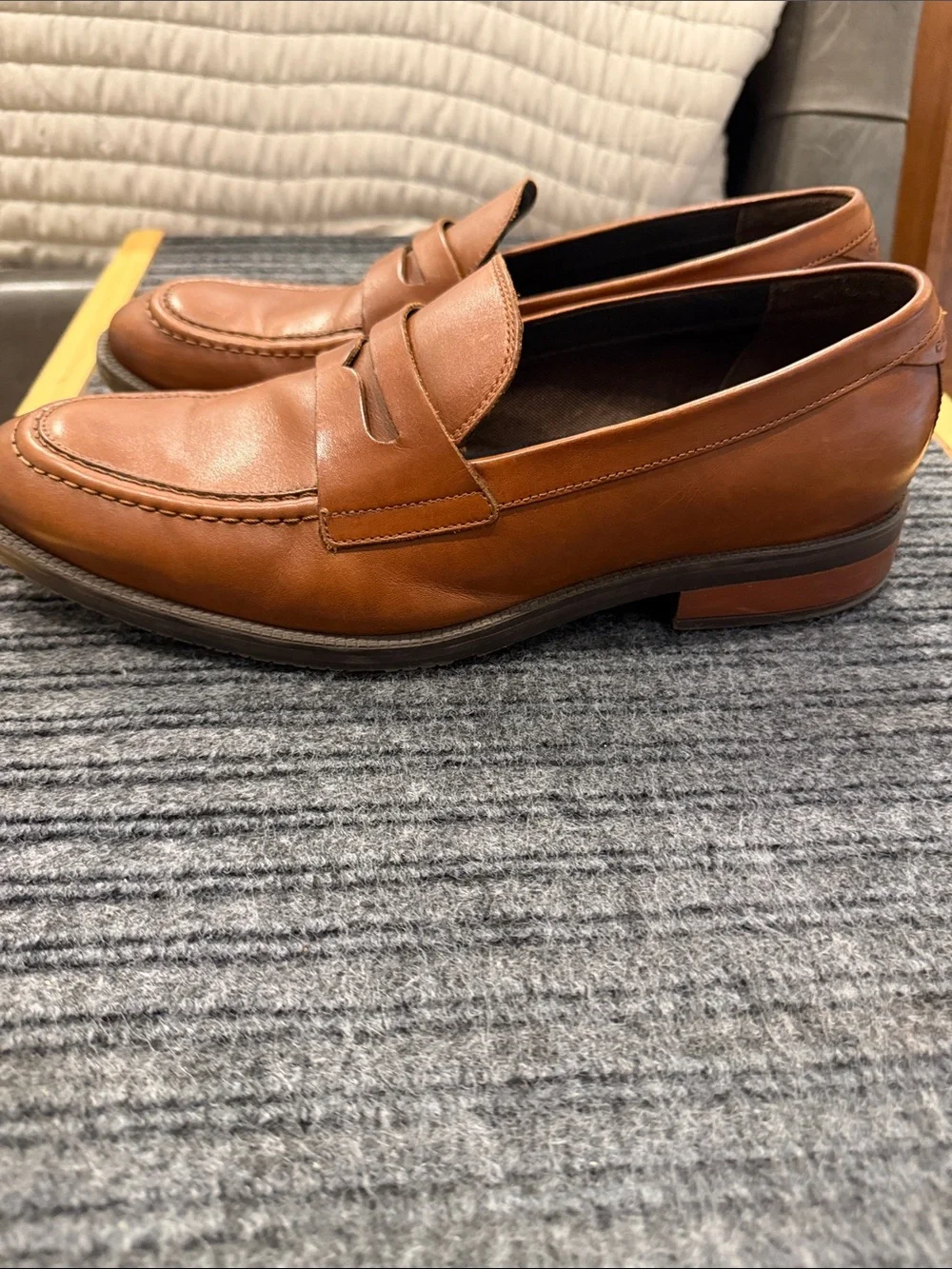 Cole Haan Chestnut Brown Leather Penny Loafers